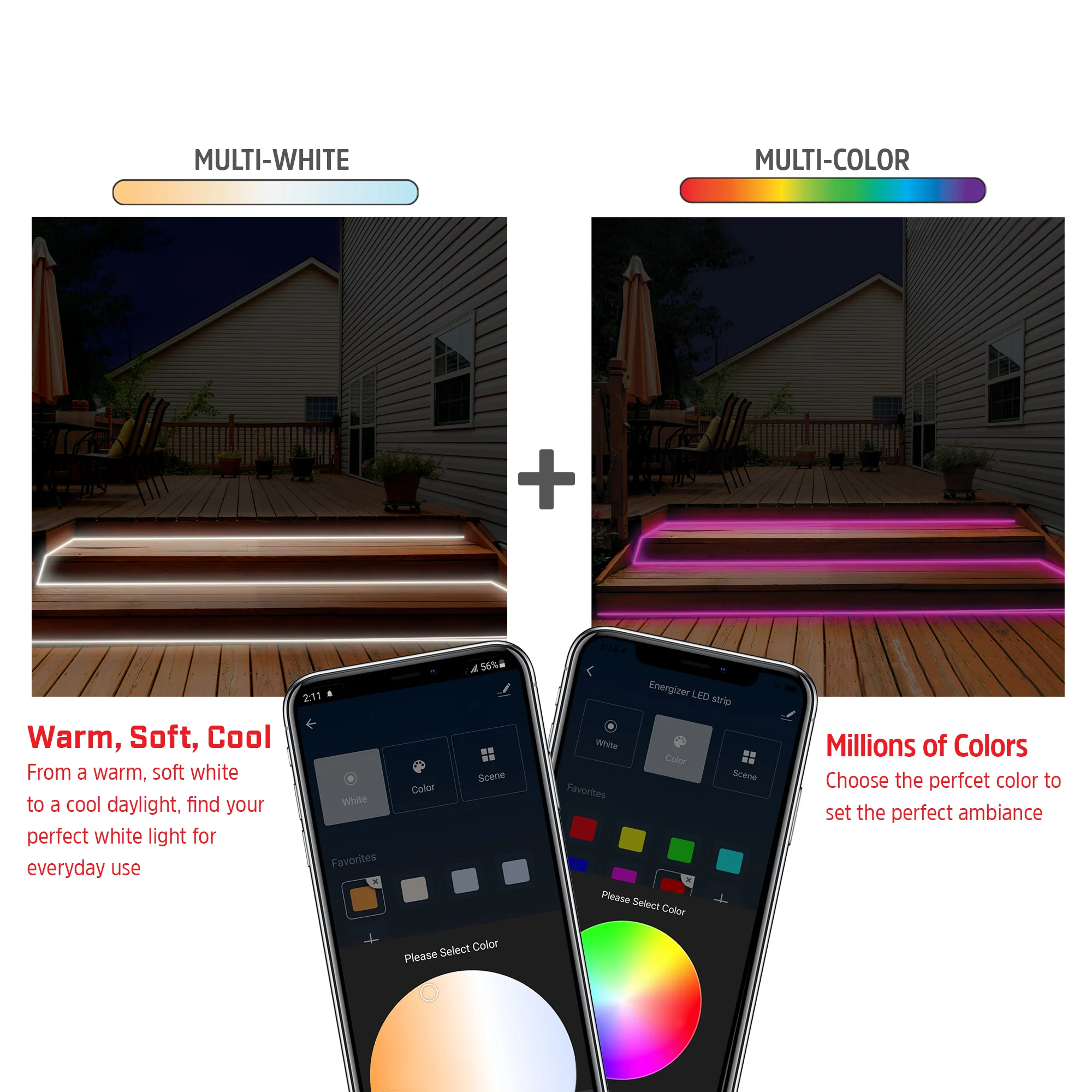 2pk 10ft Neon Dimmable Multicolor Flexible LED Strips - Image 3