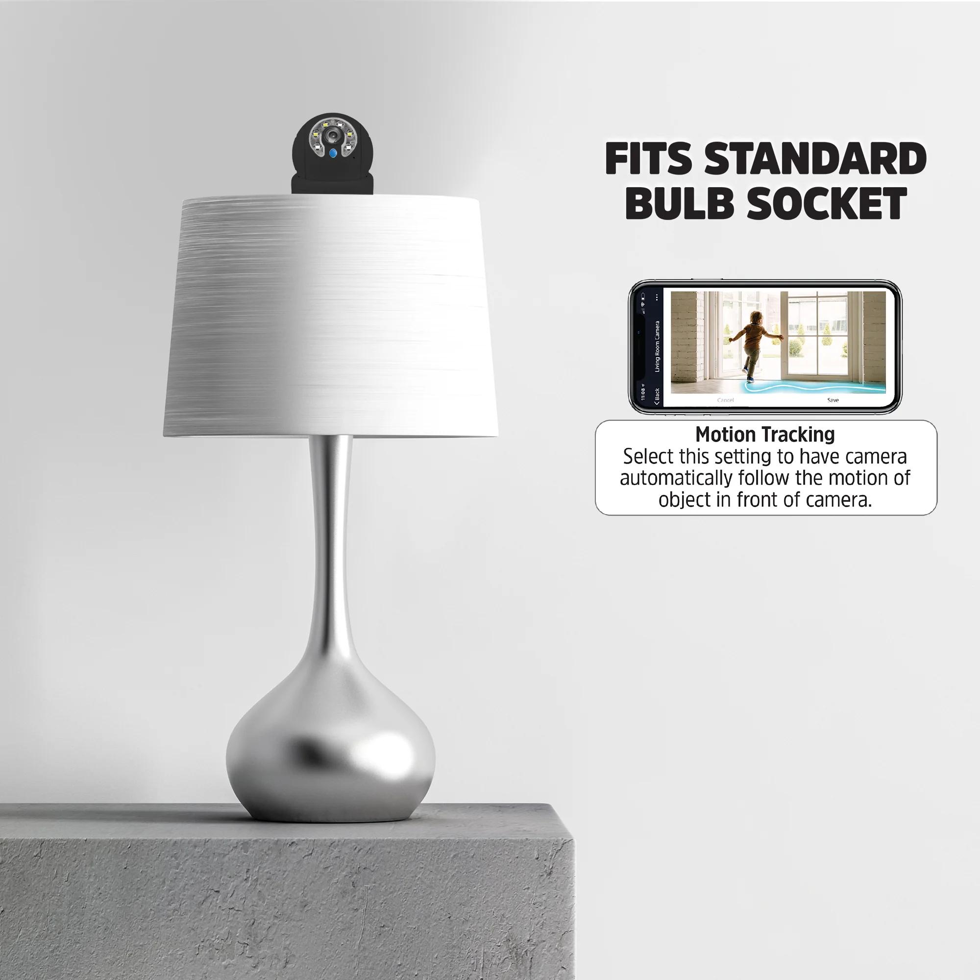 Smart 5GHz 2K Security Auto Tracking P/T Light Bulb Socket Camera - Image 10