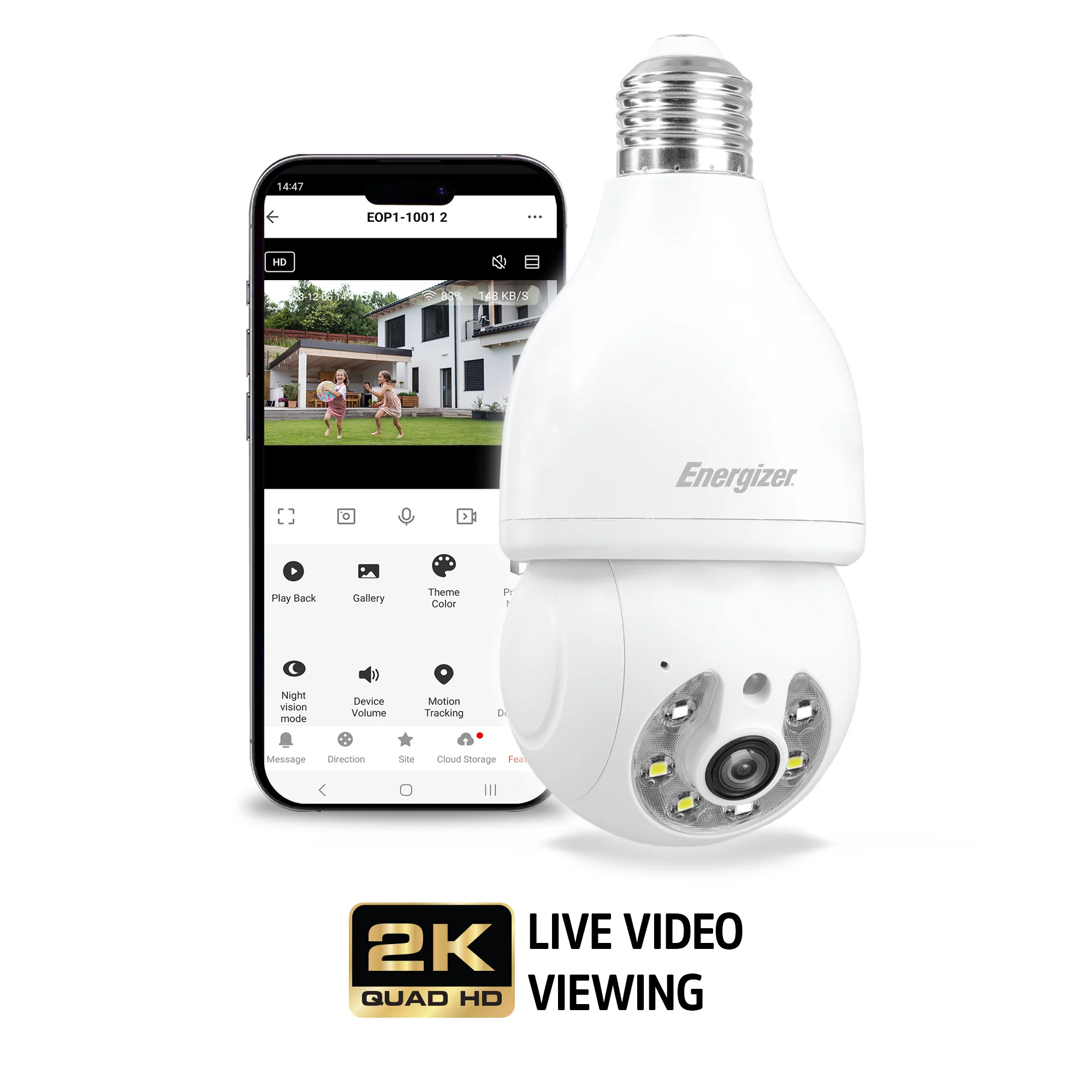 Smart 5GHz 2K Security Auto Tracking P/T Light Bulb Socket Camera - Image 13