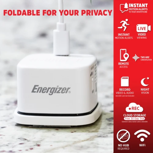 Smart 2.4Ghz 2K QHD Wired Security Indoor Black Camera - Image 3