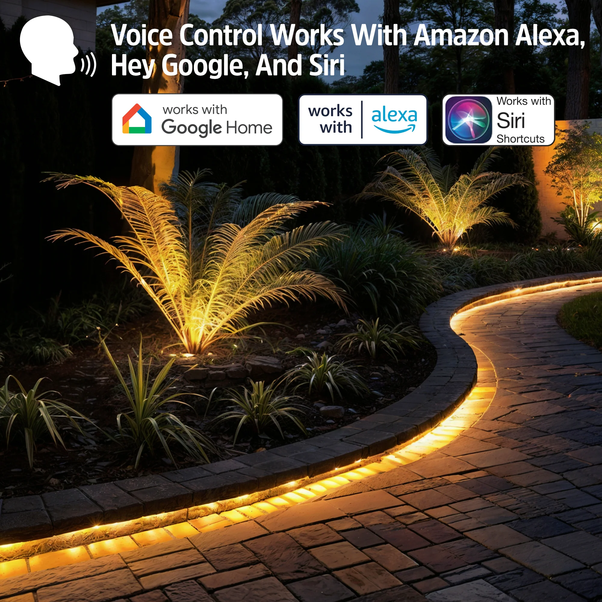 Smart 50ft Outdoor Multicolor Sound Reactive LED Light Strip - Image 3