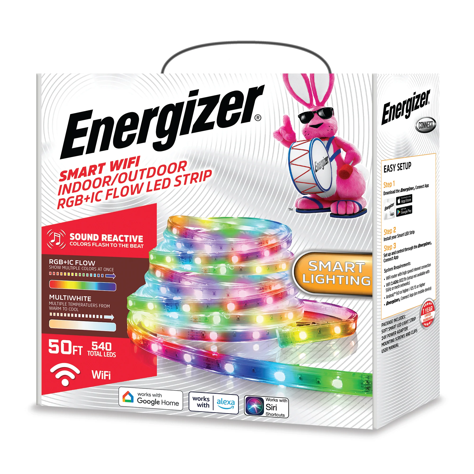 Smart 50ft Outdoor Multicolor Sound Reactive LED Light Strip - Image 7