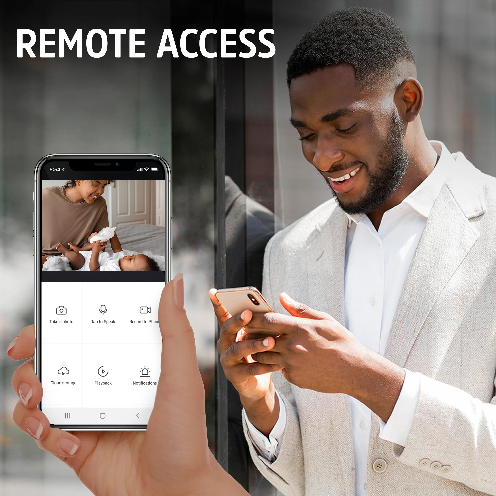 Smart 5GHz 2K Pan and Tilt Baby Camera with Portable Wireless Monitor Screen - Image 5