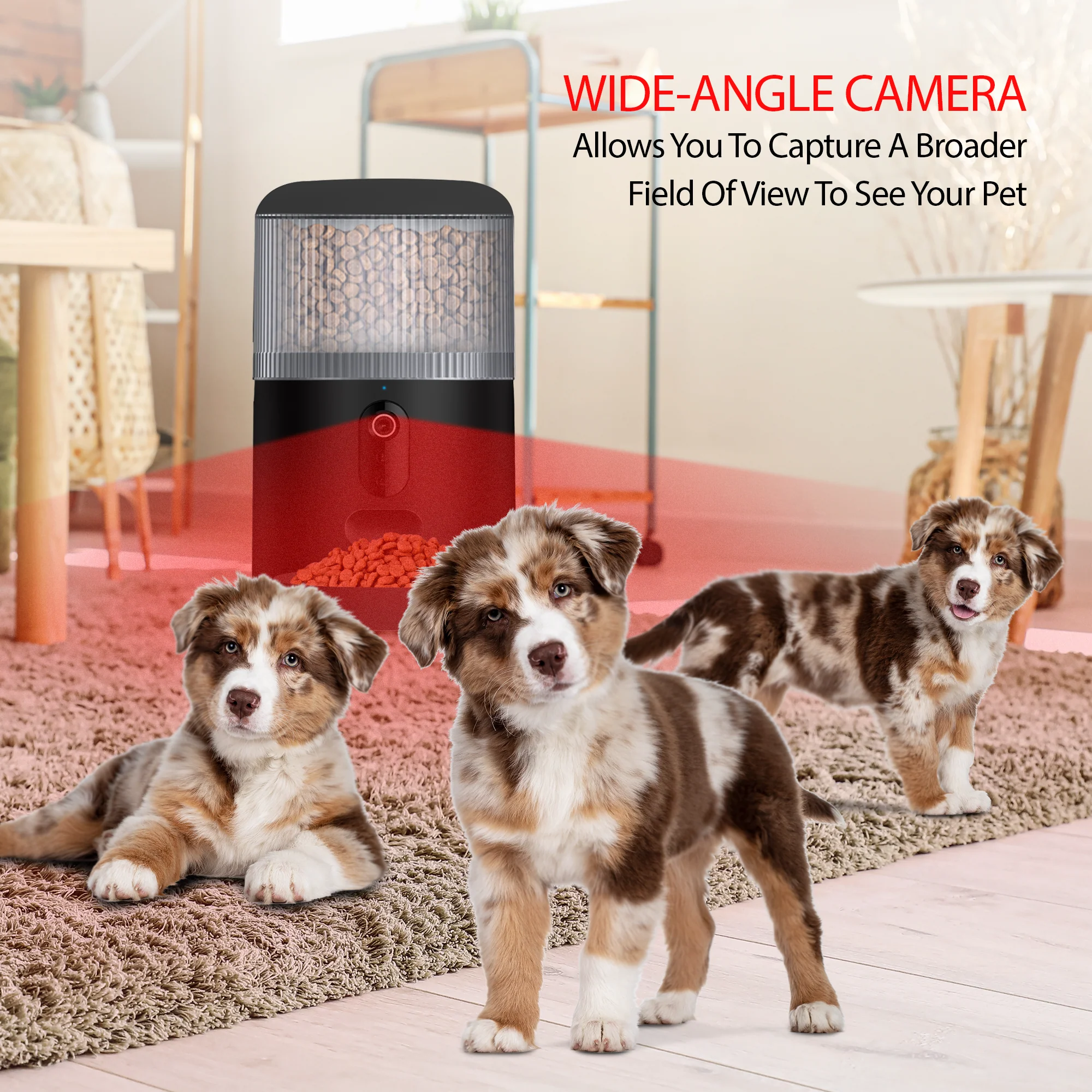 Smart 5GHz Wi-Fi 2K Video Camera Two-Way Audio Pet Feeder - Image 5