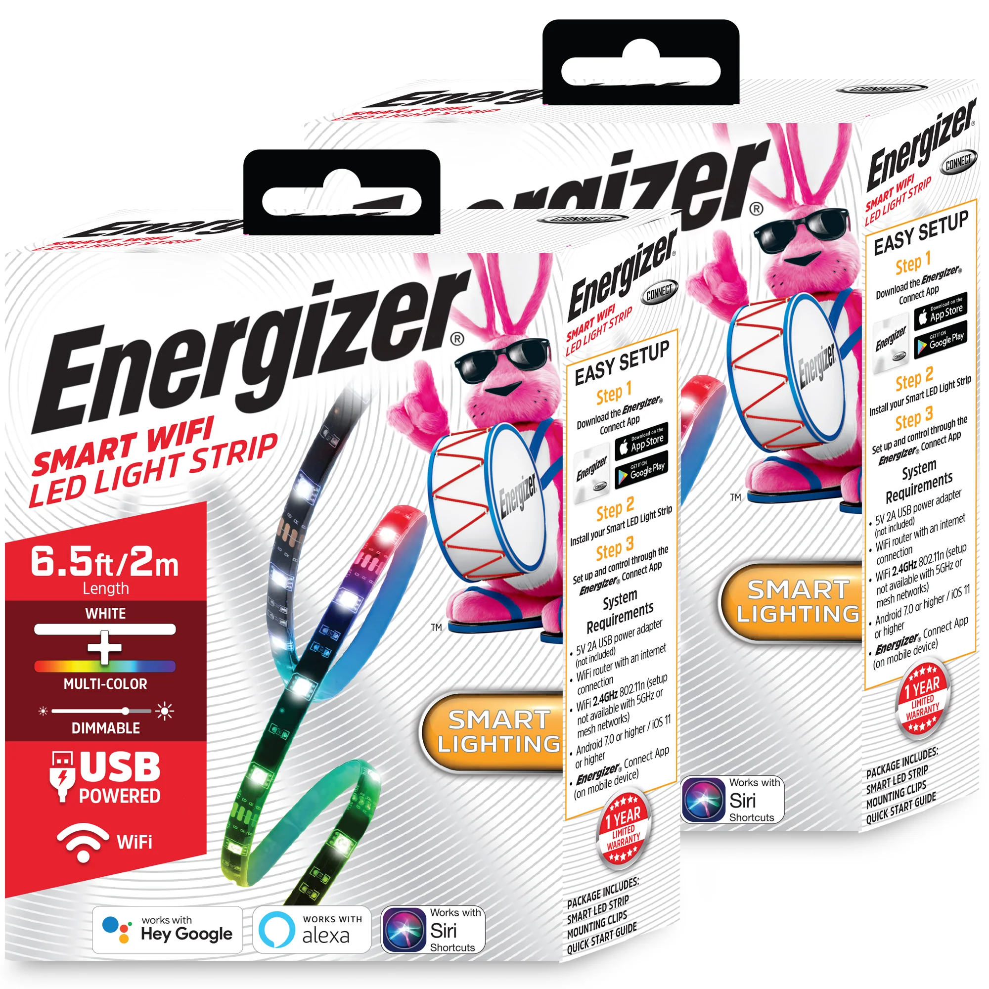 Smart Wifi 6.5 ft Multi-Color and Single White LED Light Strip - Image 8