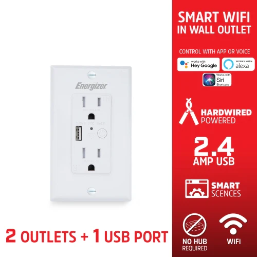 Smart in-Wall Outlet with USB Port - Image 3