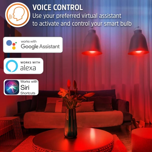 Smart LED White & Multi-Color LED Light Bulbs with Voice Control and Remote Access - Image 7