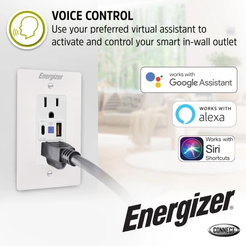 Smart In Wall Outlet 2 AC Ports, 20W Type-C port, 18W USB-A - Image 3